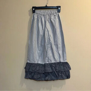 NWT Persnickety Grey Colorblock Big Ruffle Pants Girls sz 8